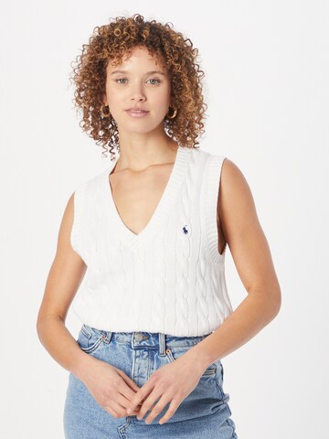 Pull-over Polo Ralph Lauren en blanc : devant