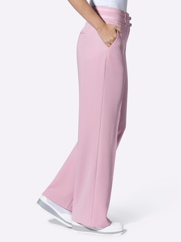 heine Regular Pressveckad byxa i rosa