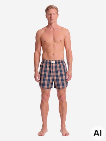Boxers ' Mix Karos ' Sugar Pine en bleu : devant