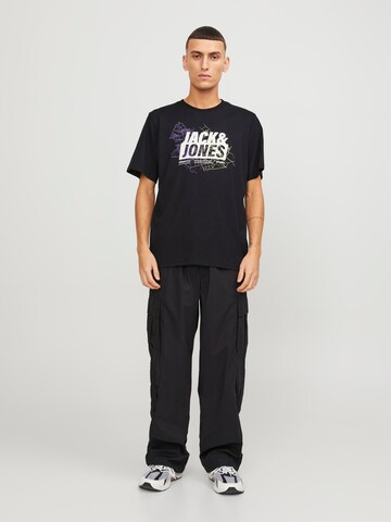 T-Shirt 'MAP' JACK & JONES en noir