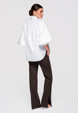 Ombre Blouse in Wit