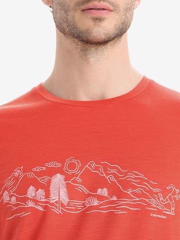 T-Shirt fonctionnel 'Tech Lite II' ICEBREAKER en rouge