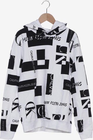 Calvin Klein Jeans Sweatshirt & Zip-Up Hoodie in M in White: front