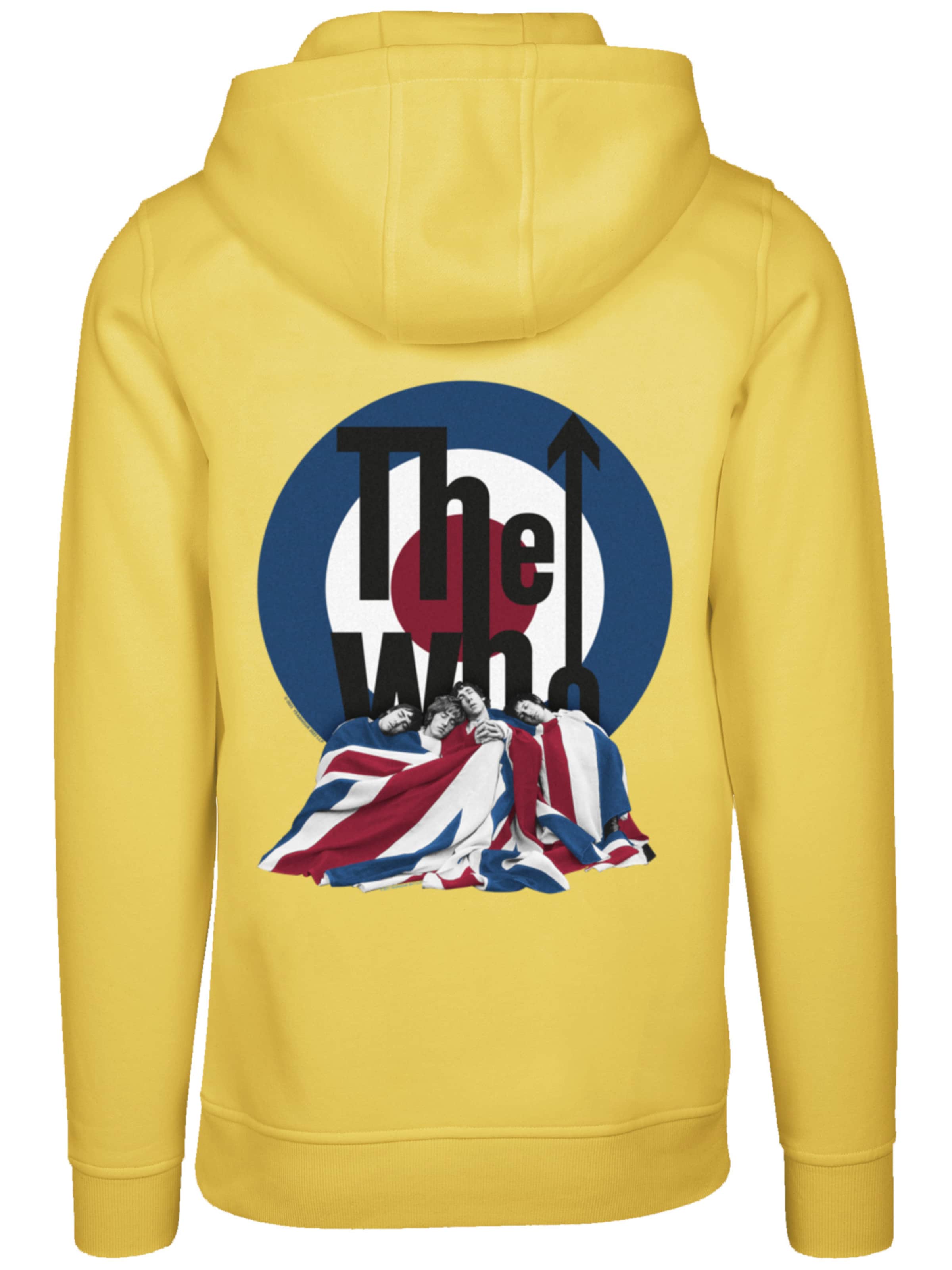 F4NT4STIC Sweatshirt 'The Who Flag Blanket' in Gelb