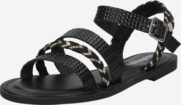 Refresh Sandals in Black: front