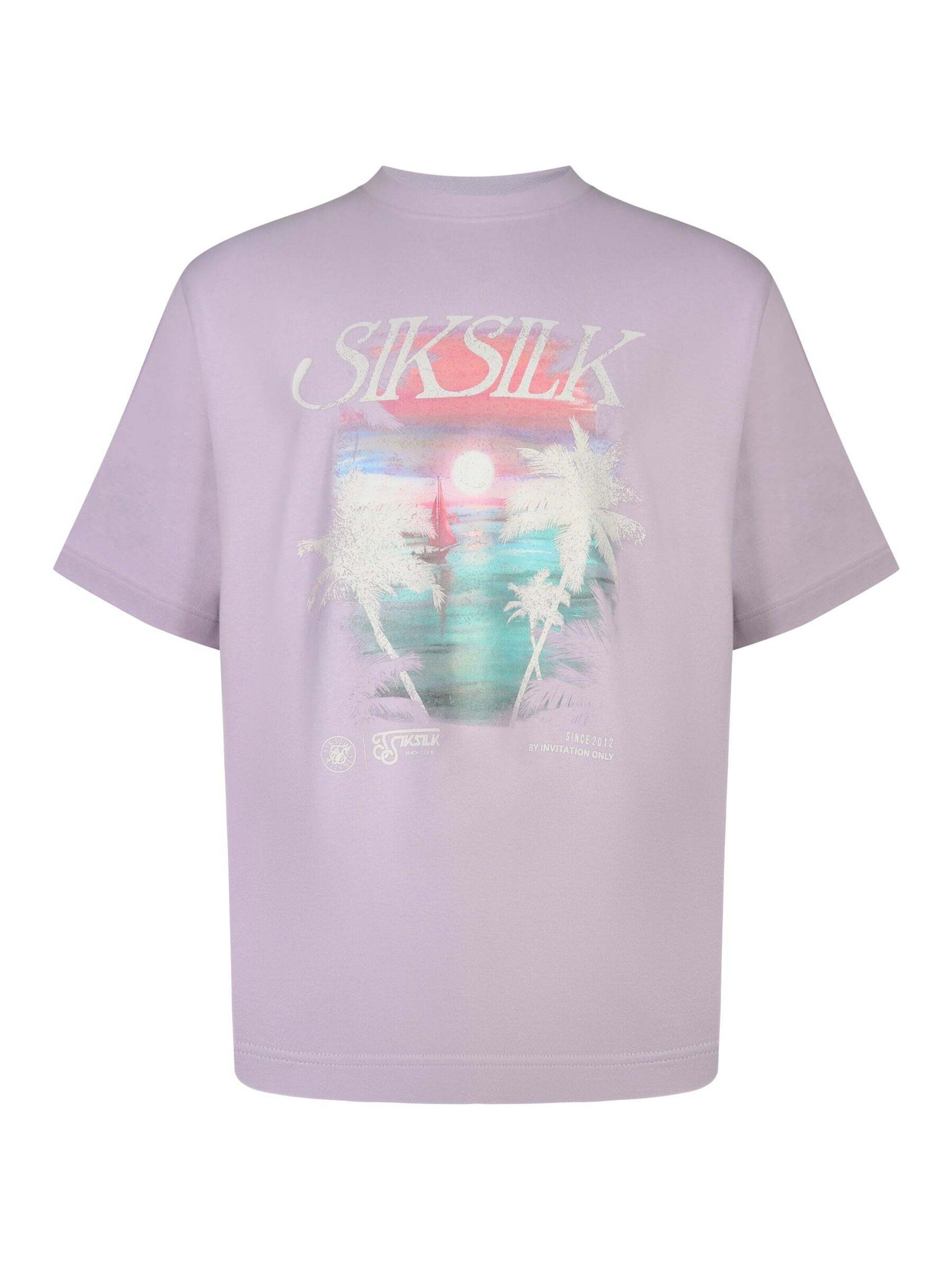 SikSilk Shirt 'Graphic' in Purple: front