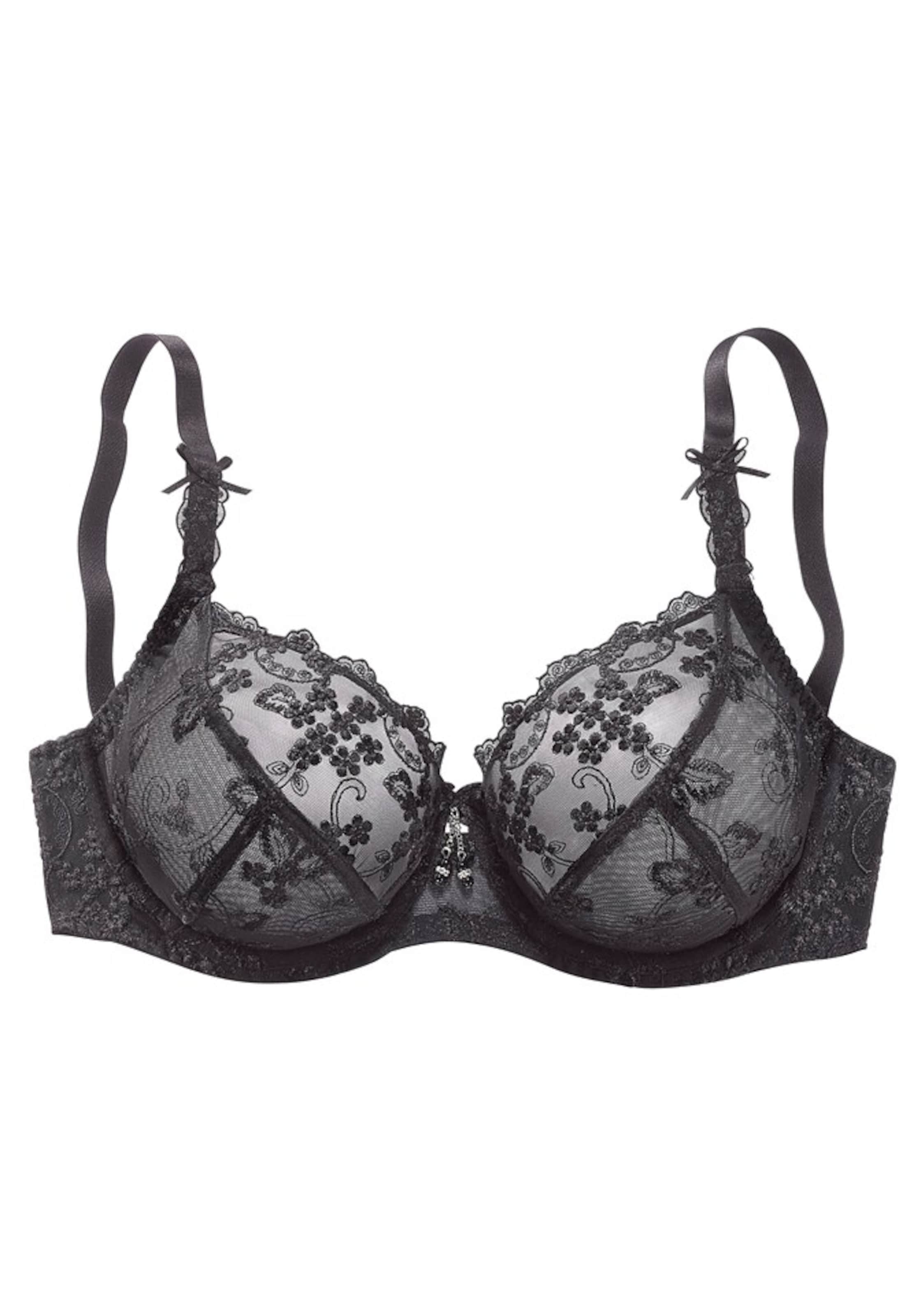 LASCANA Štandardný strih Podprsenka - Čierna: predná strana