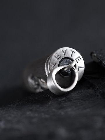 REYTEL Prívesok 'BULLET WITH SKULL' - Strieborná