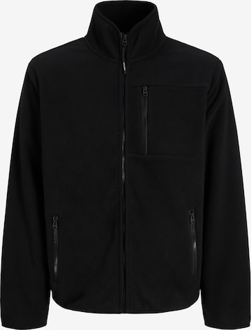 JACK & JONES Fleecejacke in Schwarz: Vorderseite