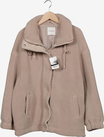 VIOLETA by Mango Jacke XXL in Beige: Vorderseite