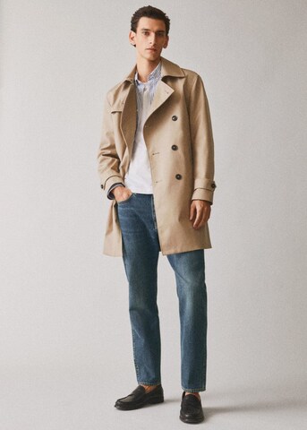 MANGO MAN Between-Seasons Coat in Beige