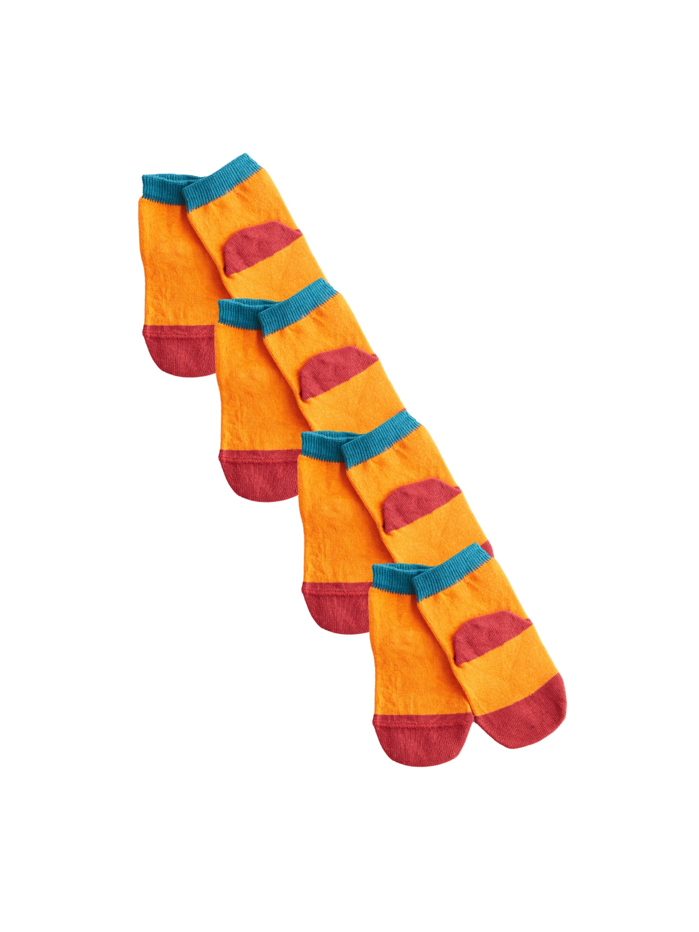 Albero Natur Socks 'Bio-Baumwoll-Kindersocken-4er Pack' in Orange: front