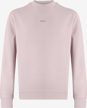BOSS Sweatshirt 'WeSmallcrew' in Pink: front