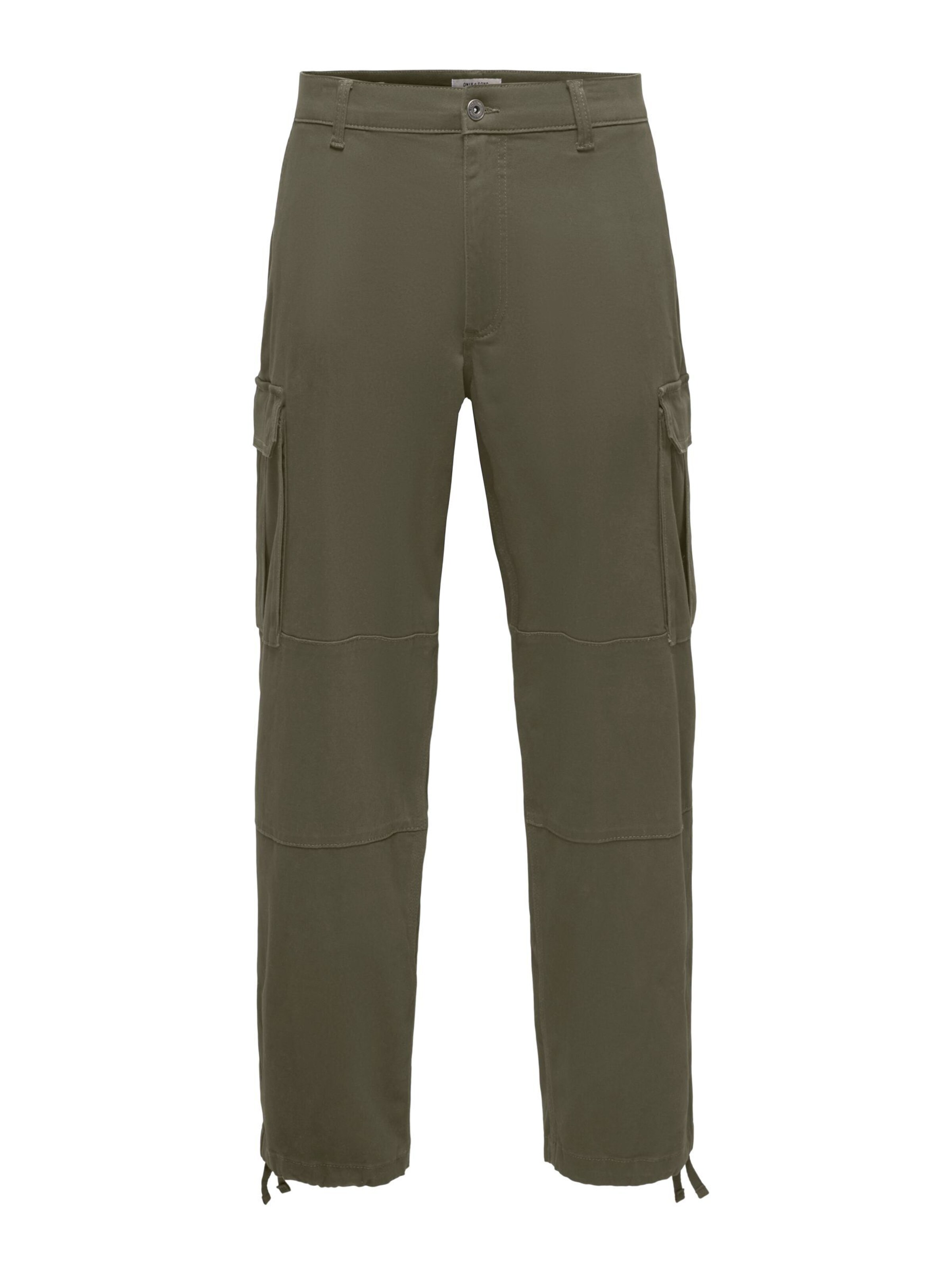 Pantaloni cargo 'ONSToby' in 32/32 Only & Sons di colore verde scuro, Visualizzazione prodotti