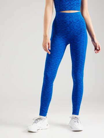 Hummel Skinny Sportbroek 'MT' in Blauw: voorkant