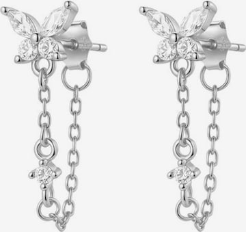 Boucles d'oreilles 'Blossom' Hey Happiness en argent : devant