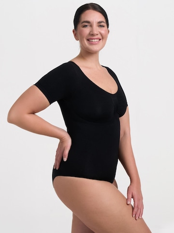 cfab (formerly creamy fabrics) Shapingbody 'T-Shirt Bodysuit Sculpting Shapewear mit Slip' i svart