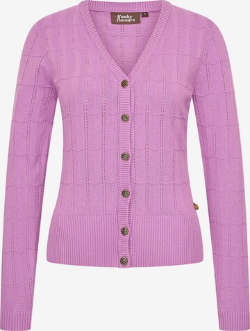 4funkyflavours Knit Cardigan 'Aht Uh Mi Hed' in Pink: front