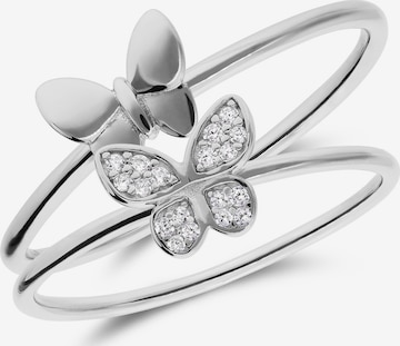 Lucardi Ring 'Klassisch' in Zilver: voorkant