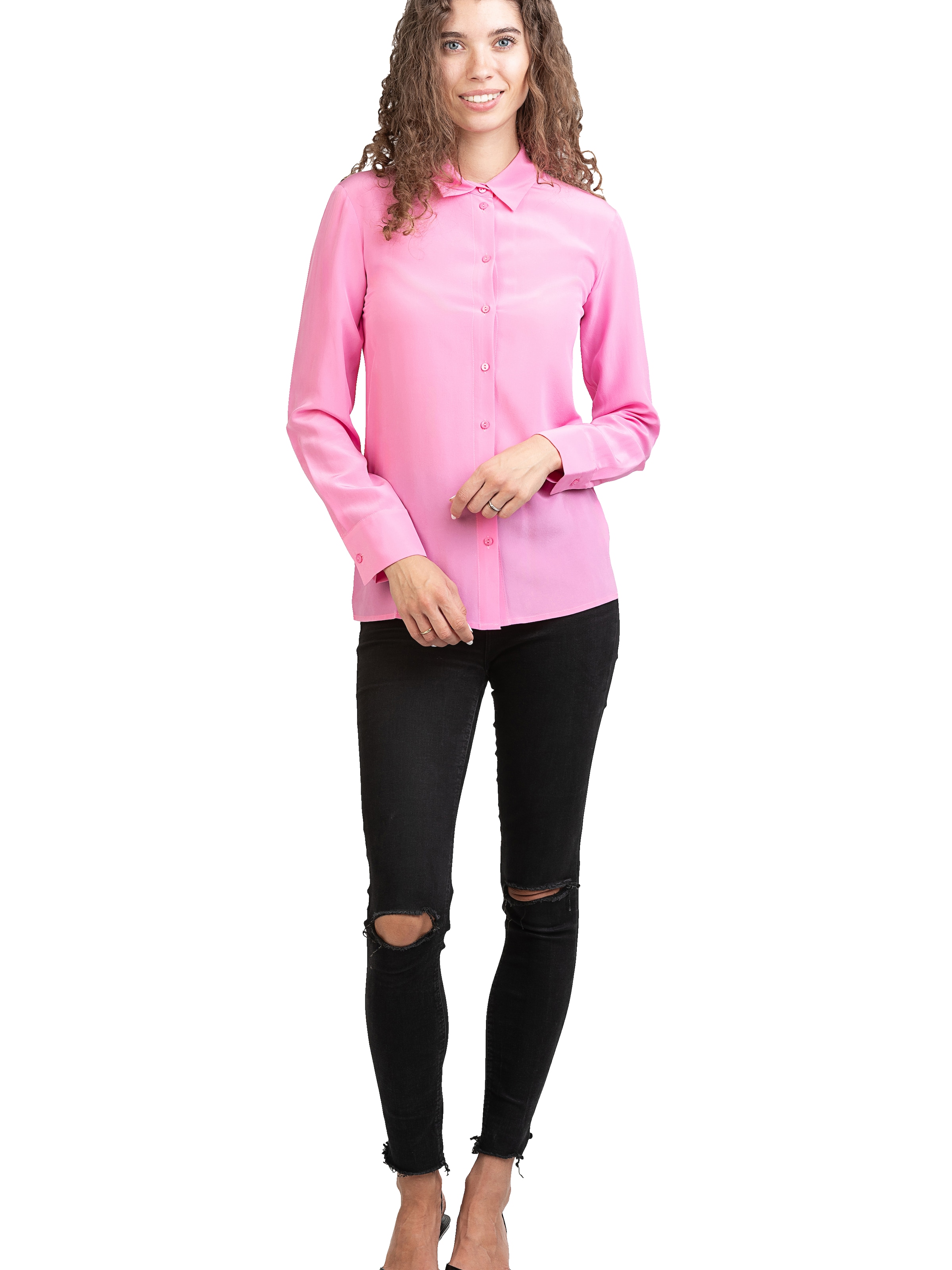Posh Gear Blouse 'Seidenbluse Collettoseta' in Roze