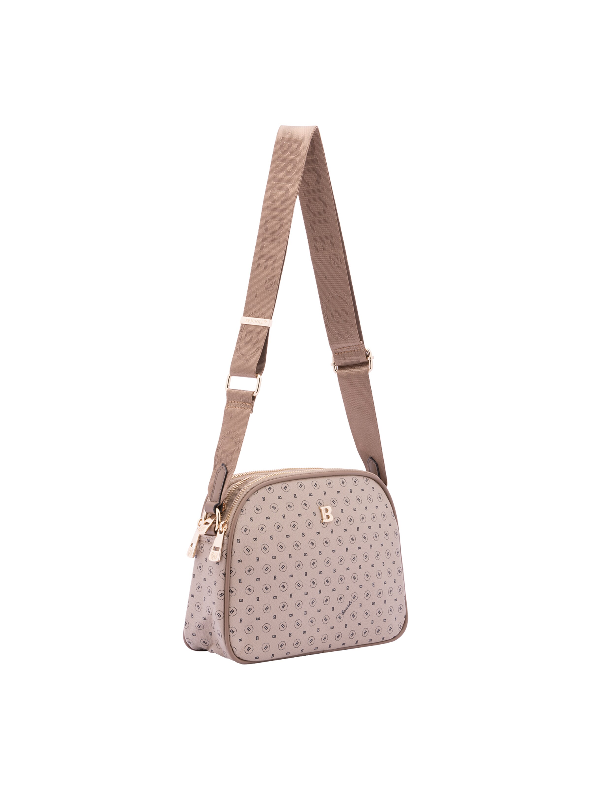 Briciole Crossbody Bag in Brown: front