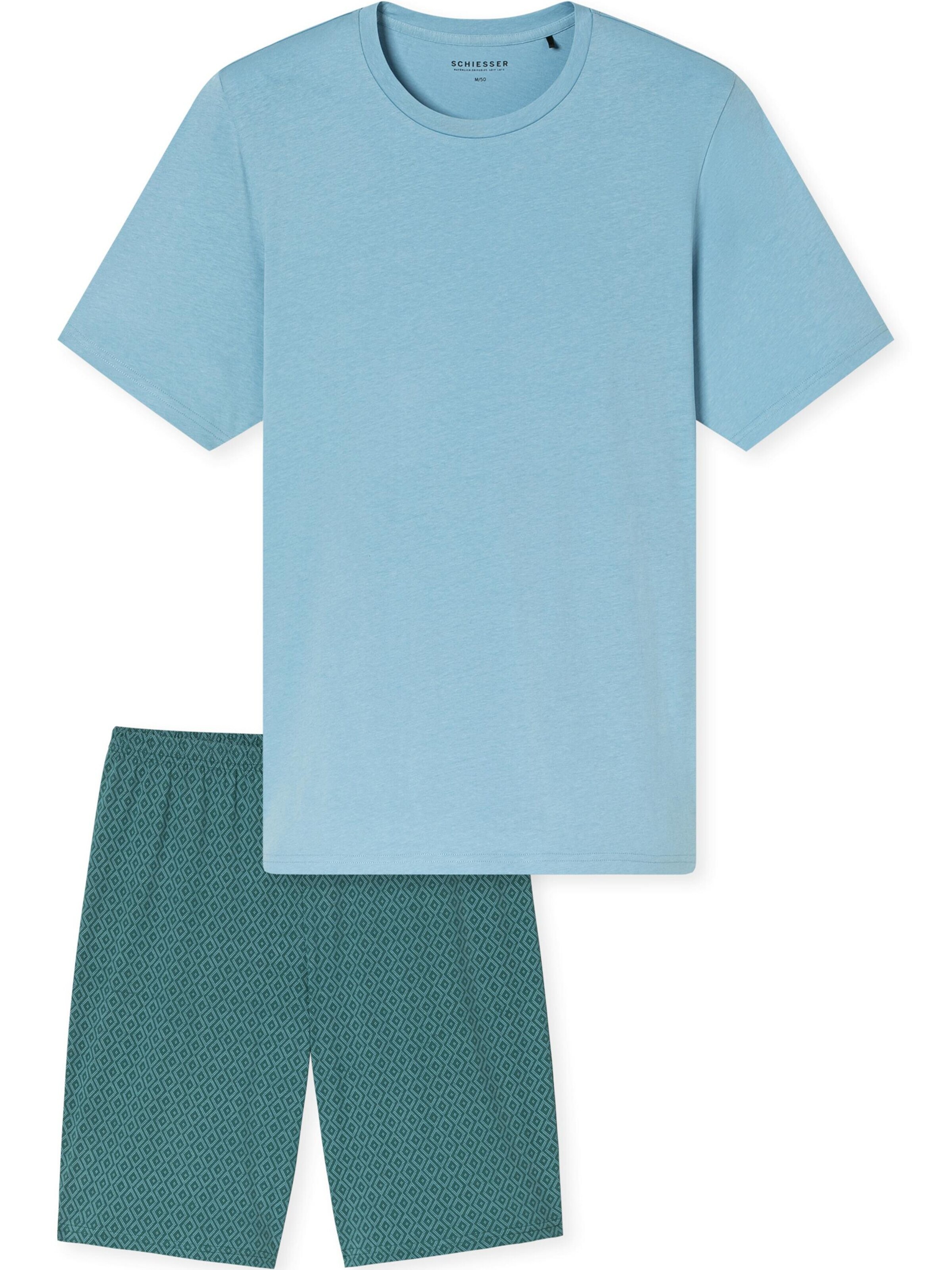 Pyjama long 'Casual Essentials' SCHIESSER en bleu : devant