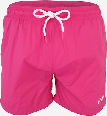 HUGO Plavecké šortky 'HAITI' – pink: přední strana