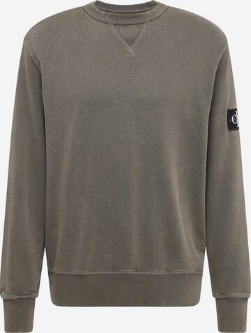 Regular Sweat-shirt Calvin Klein Jeans en gris : devant