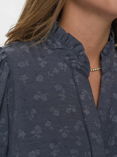 Camicia da donna NÜMPH di colore blu denim, Visualizzazione prodotti
