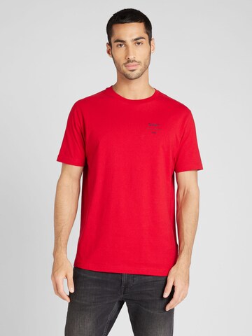 T-Shirt GANT en rouge : devant