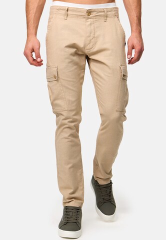 INDICODE JEANS Slimfit Hose 'Safi' in Beige: predná strana