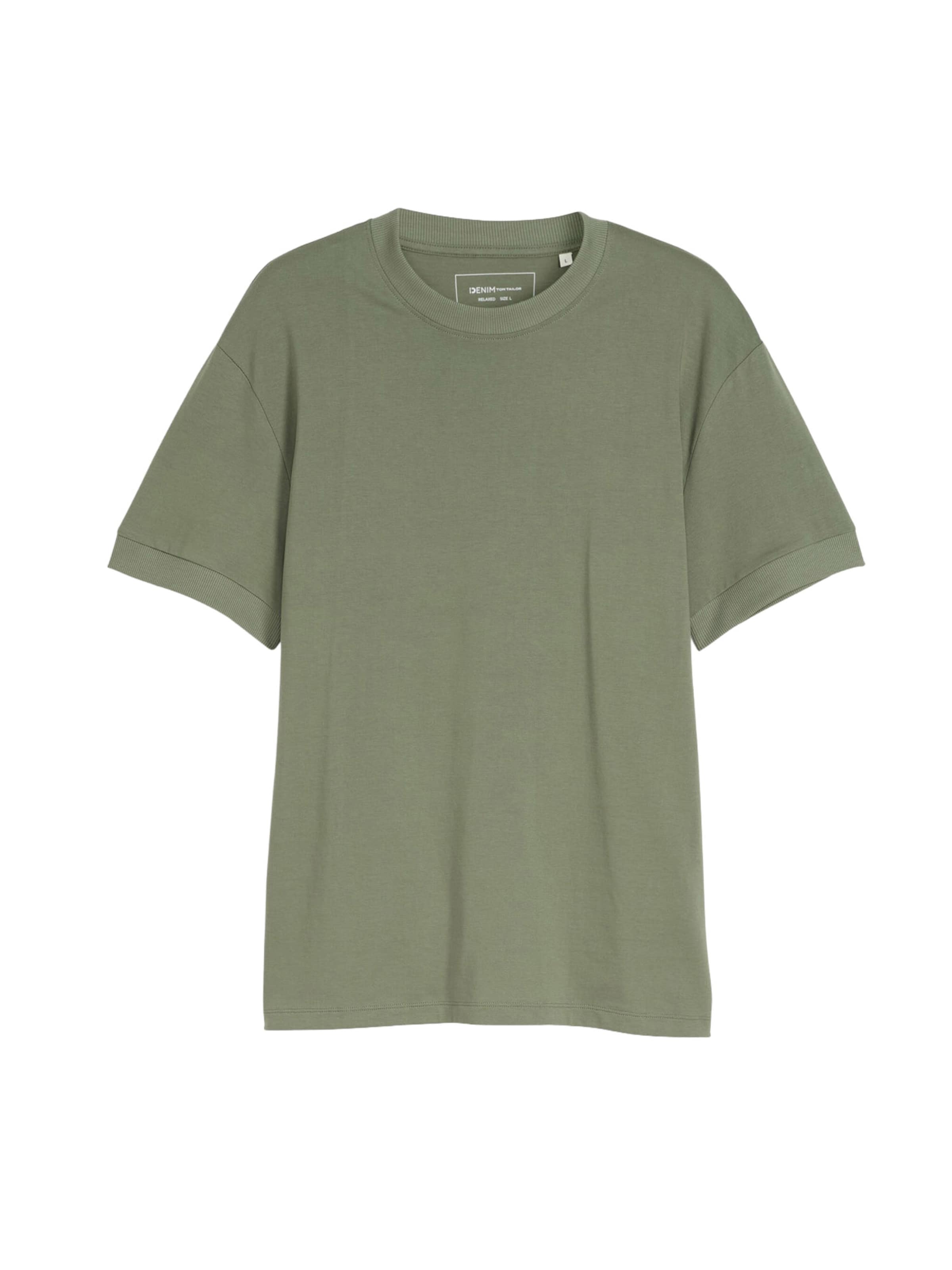 TOM TAILOR DENIM Majica | zelena barva: sprednja stran