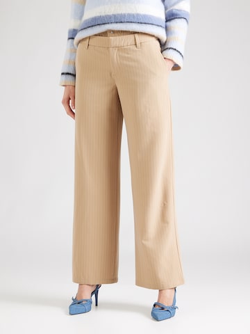 Wide leg Pantaloni 'Hindani-1_B' di HUGO in beige: frontale