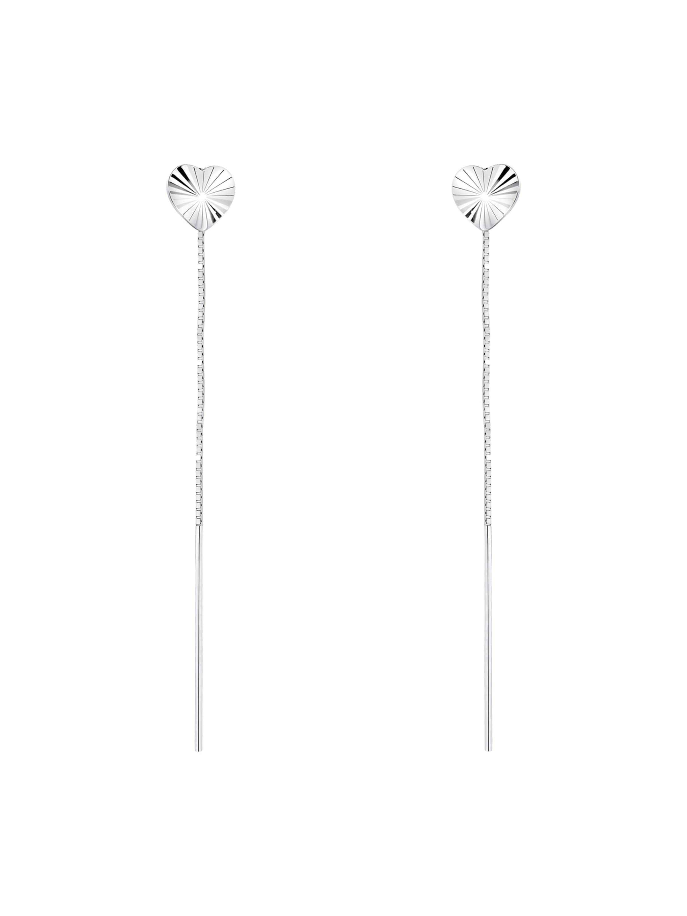 Sofia Milani Ohrringe 'Heart'‌‌‌‌‌ in Silber: Vorderseite