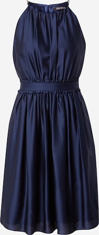 Robe de cocktail SWING en bleu : devant