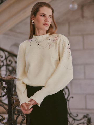 love & roses Pullover i gul: forside