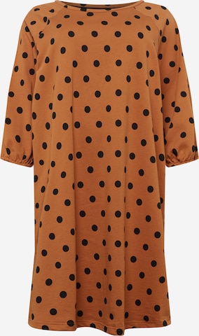 Zizzi Dress 'JAMILLA' in Brown: front