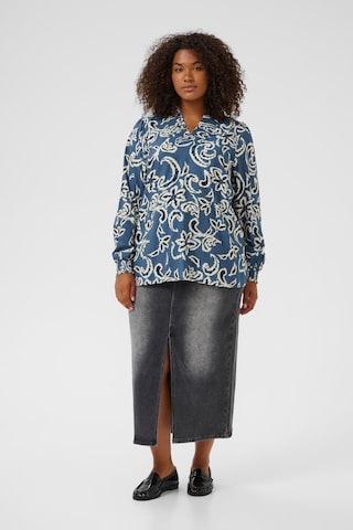 KAFFE CURVE Bluse in Blau