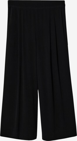 Wide Leg Pantalon à pince 'LIFE' MANGO en noir : devant