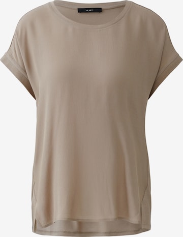 OUI Blusenshirt AYANO 100% Viskosepatch in Braun: Vorderseite
