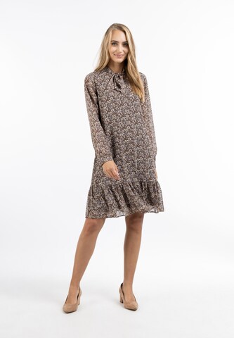 Usha Dress in Brown