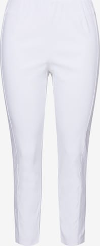 MIAMODA Slim fit Trousers in White: front