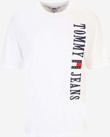Tommy Jeans - Camisa 'Skater' em branco: frente