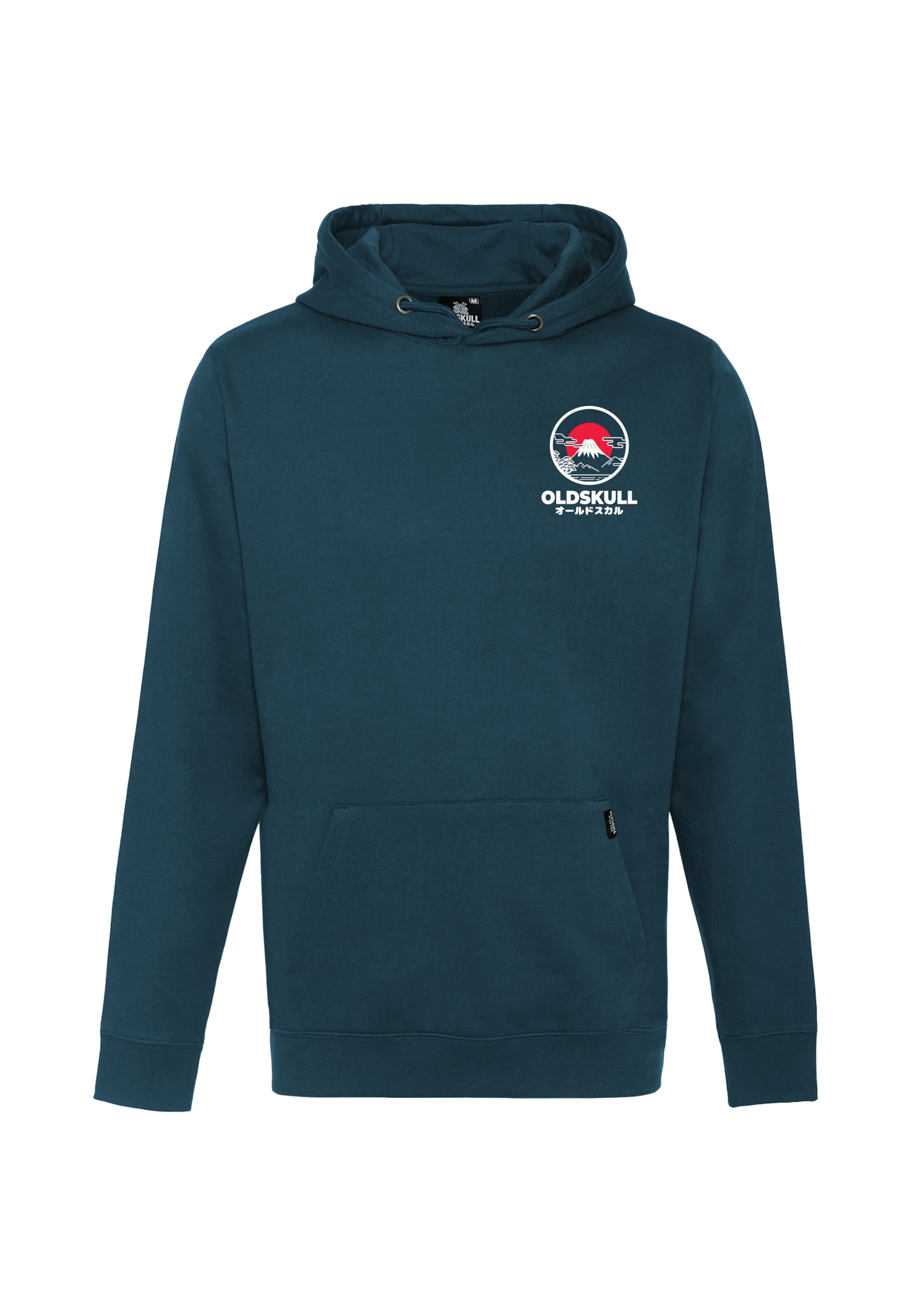 Oldskull Kapuzensweatshirt in Grün: Vorderseite