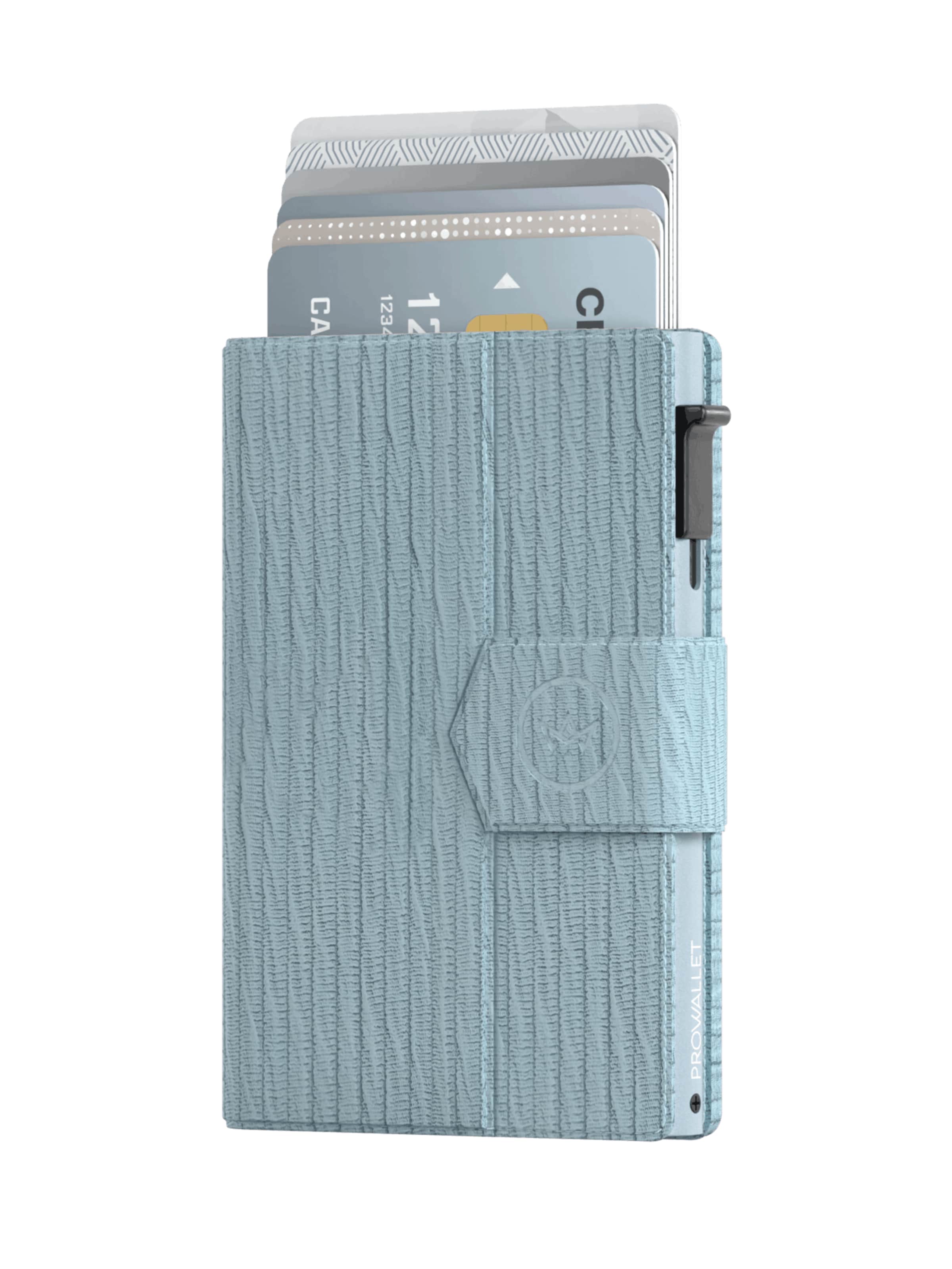 Prowallet Wallet 'Pasjeshouder Plus Ripple' in Blue: front
