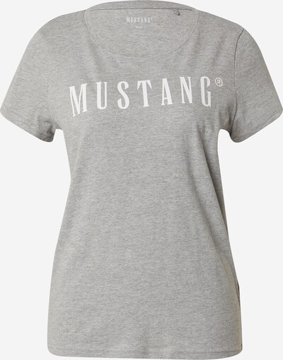 MUSTANG T-Shirt 'Alma' in graumeliert / weiß, Produktansicht