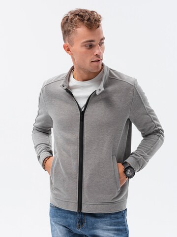 Ombre Sweatjacke 'B1071' in Grau: predná strana