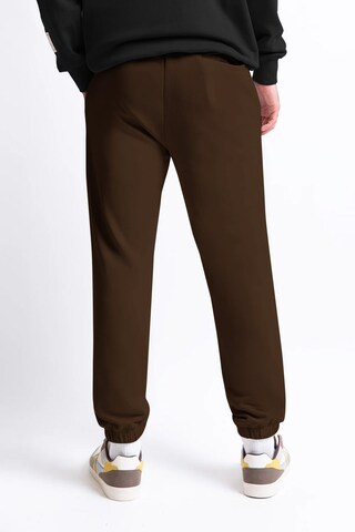 UNIQVIBE Tapered Trousers in Brown