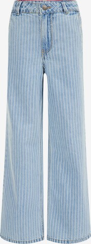 WE Fashion Bootcut Broek in Blauw: voorkant