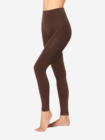 Nur Die - Skinny Leggings ' Wohlig Warm 100 DEN ' en marrón